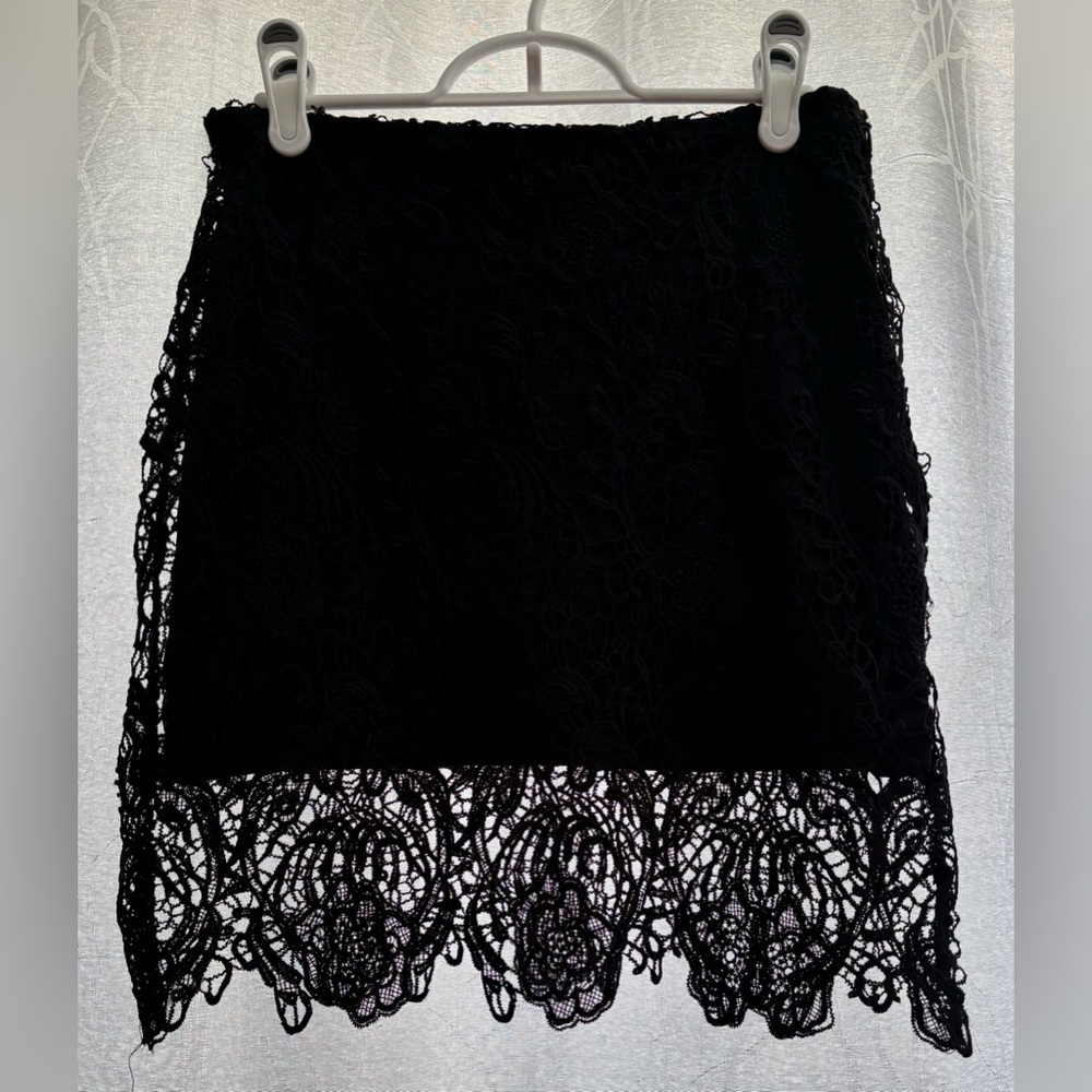 Elegant Black Lace Skirt